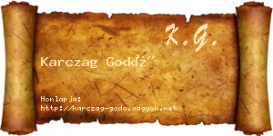 Karczag Godó névjegykártya